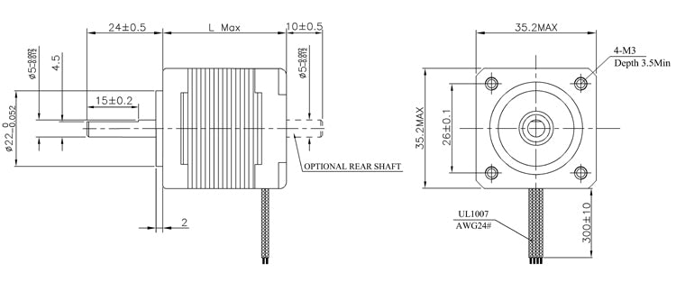 StepperMotorNema14_35mmDimensionDiagram